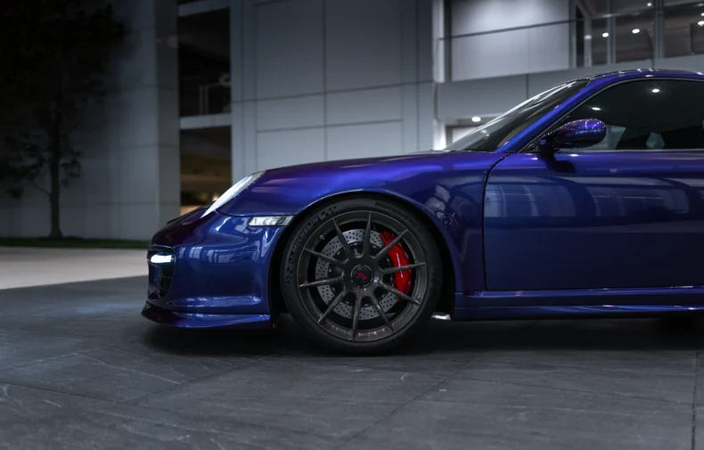 Purple Porsche 997 Turbo with BC Forged Wheels