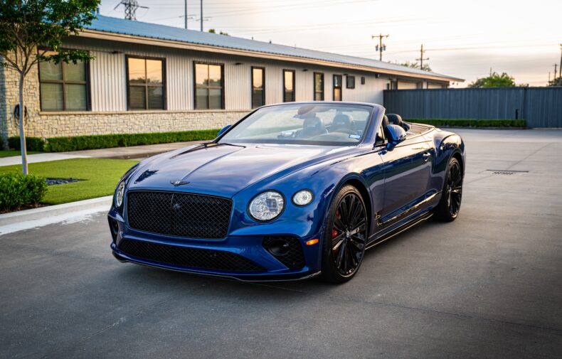 Bentley Continental GT Blue Paint Protection Film in Dallas Texas