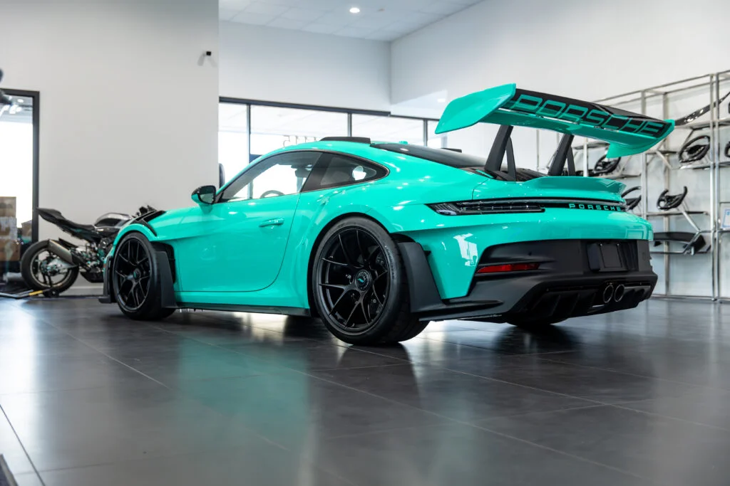 Charge Mods Dallas Texas PPF Mint Green Porsche 992 GT3 RS